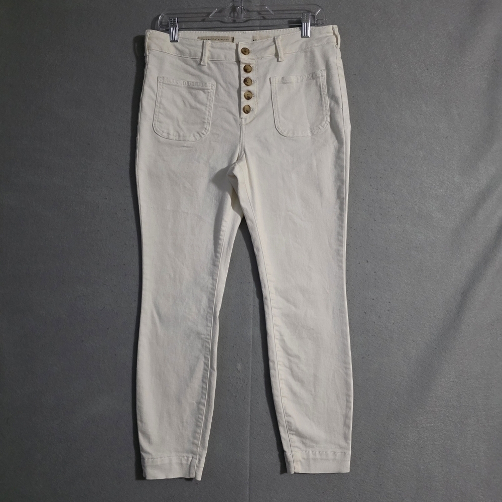 Pilcro And The Letterpress White High Rise Denim Leggings OB967380 Size 31